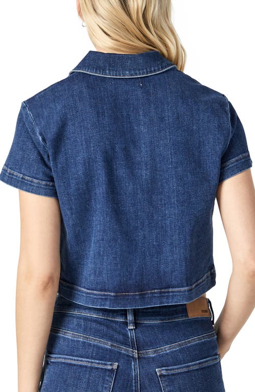 Mavi Jeans Keyla Crop Denim Shirt In Blue