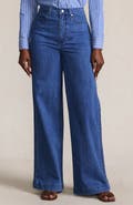 Lands' End High Rise Wide Leg Denim Jeans