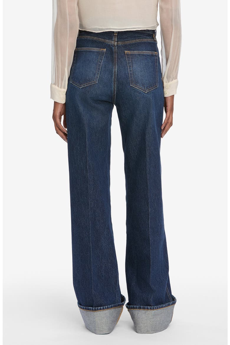 The Cuffed Wide Leg Jeans, Alternate, color, SPENCER