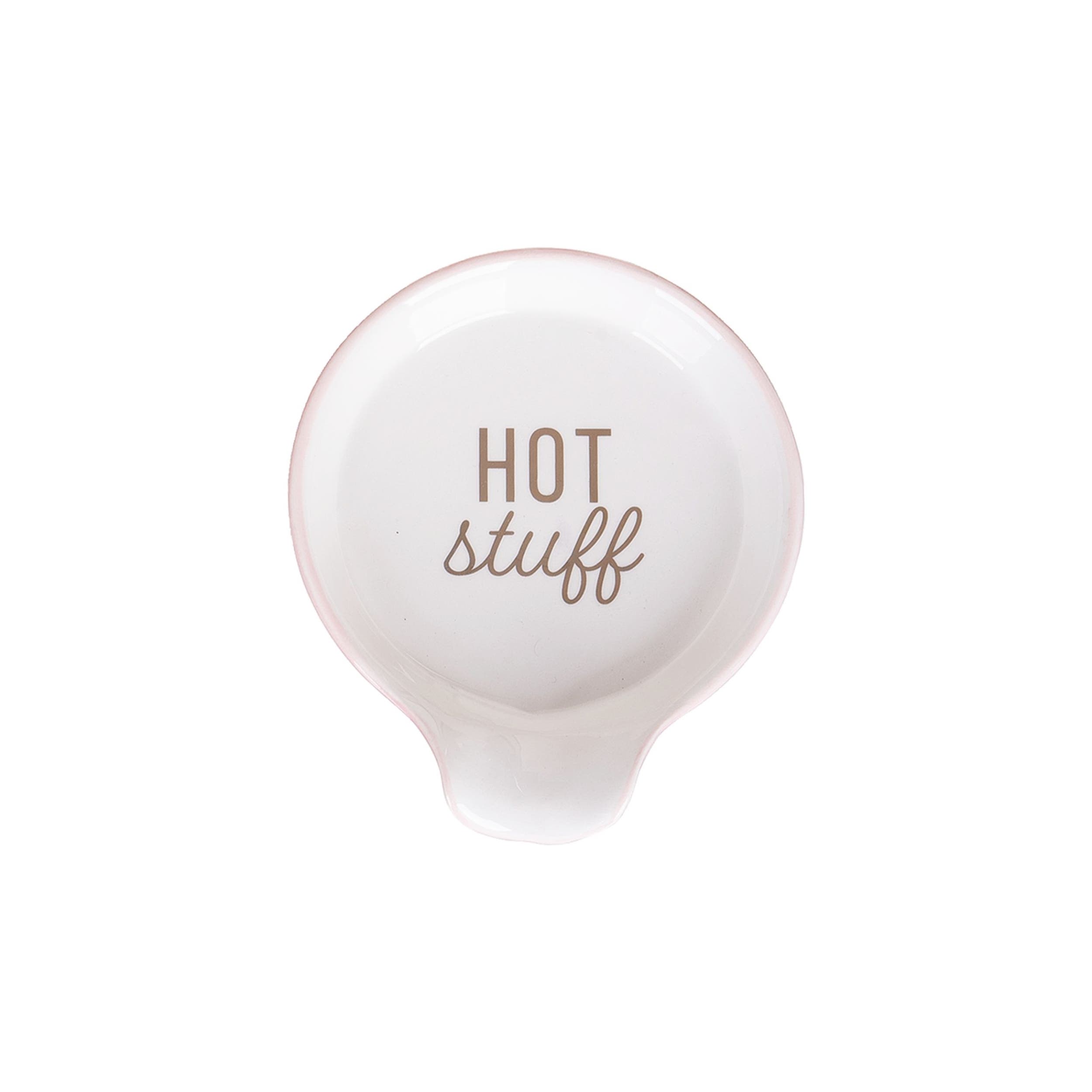 Totalee Gift Hot Stuff Spoon Rest Ceramic White