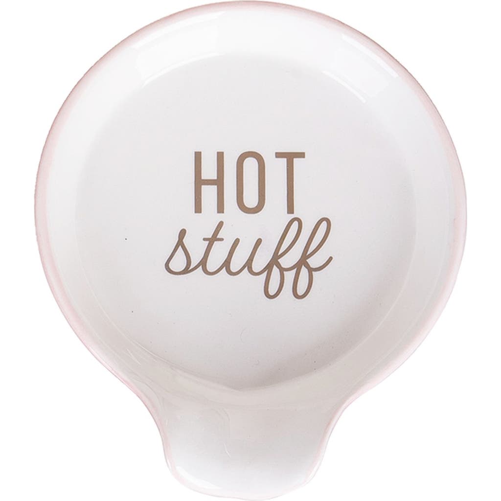 Totalee Gift Hot Stuff Spoon Rest Ceramic White