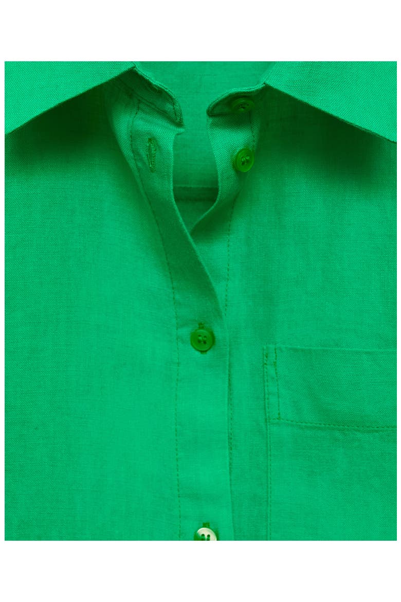 Linen Button-Up Shirt, Alternate, color, GREEN APPLE