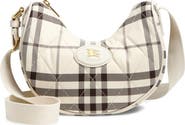 Burberry Horseshoe Check Quilted Twill Crossbody Bag