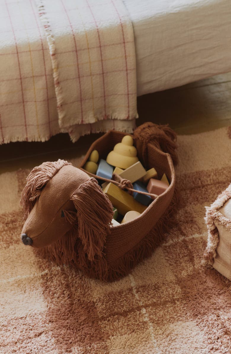 Lorena Canals Tartan Throw Blanket, Alternate, color, Rose Natural