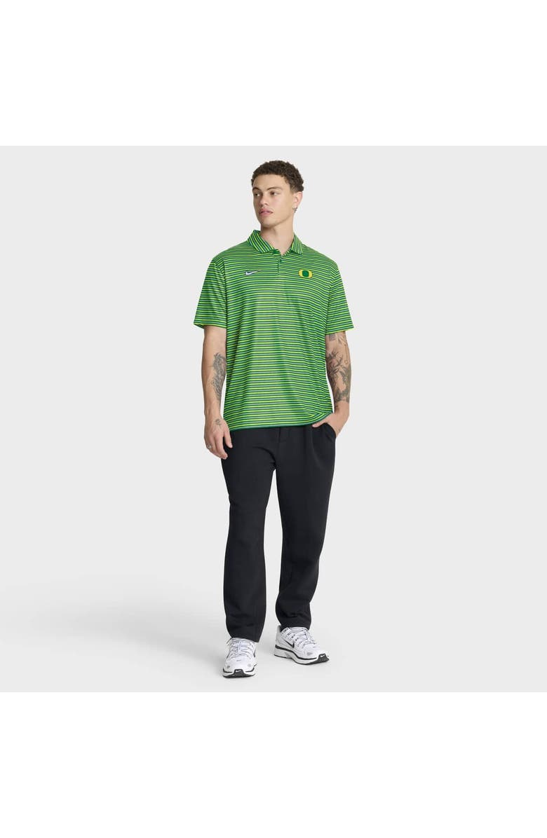 Nike Men's Nike Green Oregon Ducks 2025 Coaches Premium Tour Stripe Dri-FIT Polo, Alternate, color, Green