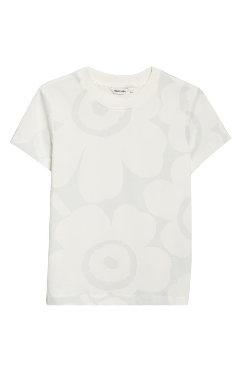 Marimekko Heleys Unikko Cotton T-Shirt, Alternate, color, White