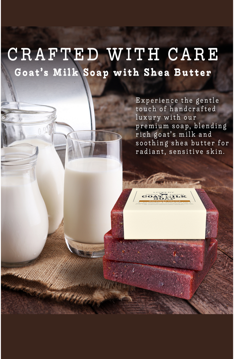 Lovery Handmade Goat Milk Soap Made in USA - Moroccan Vanilla - Single, Alternate, color, Red, Beige, Black