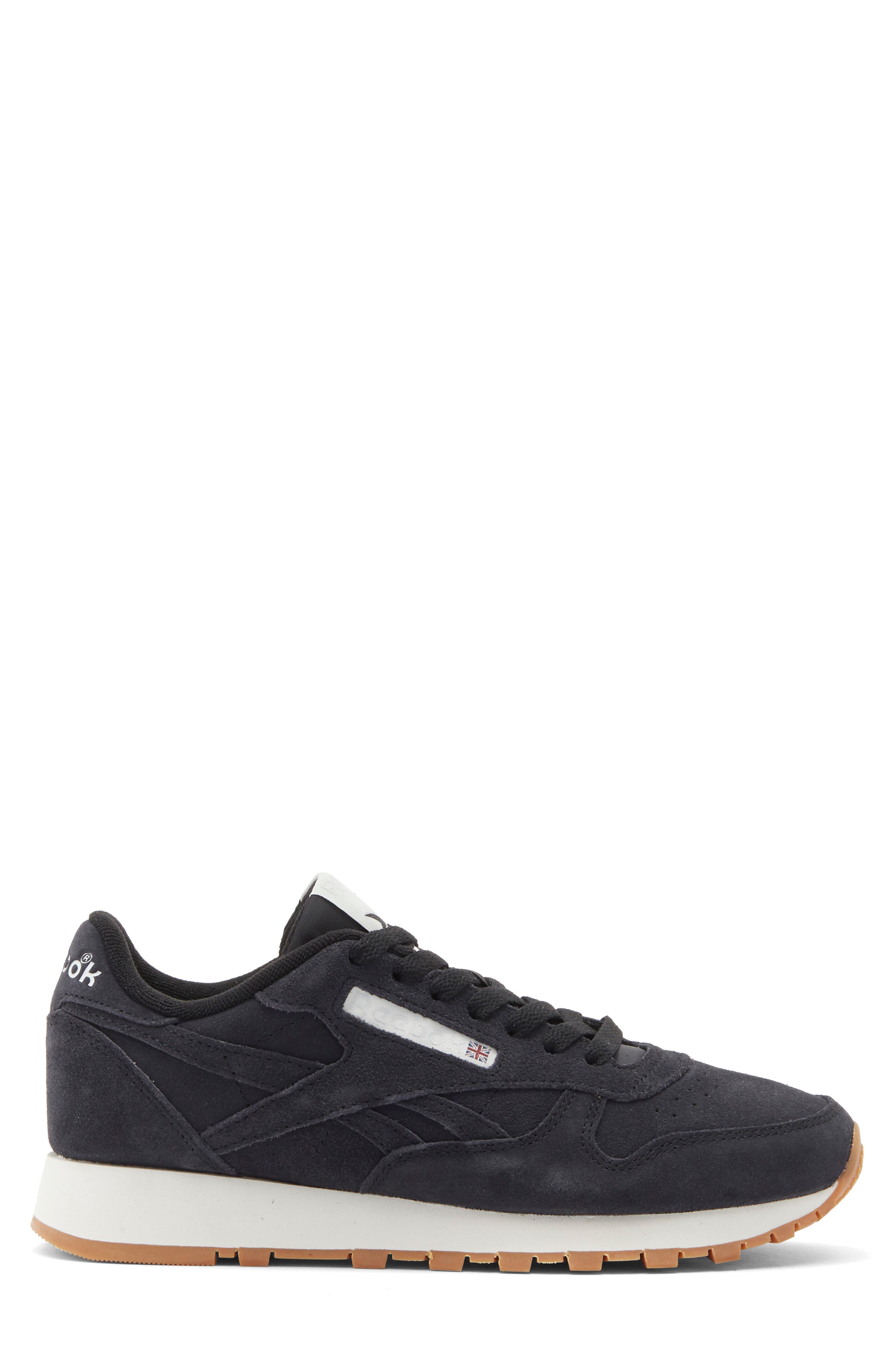 Classic Leather Sneaker, Alternate, color, BLACK/CHALK/GUM
