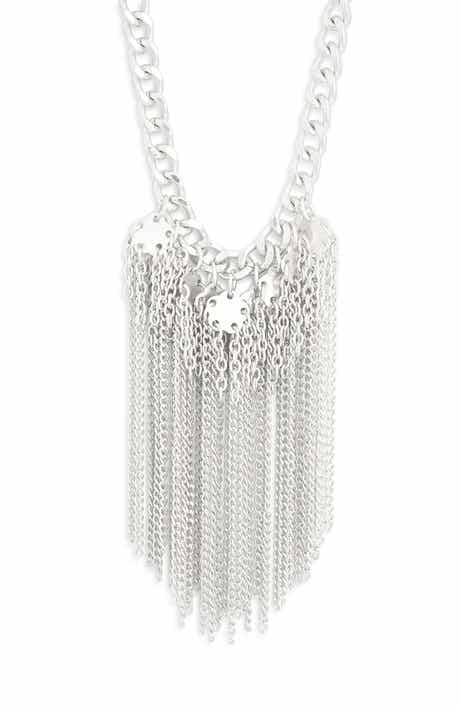 Karine Sultan Clover Chain Collar Necklace