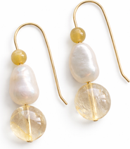 Sheena Marshall Jewelry Citrine and Pearl Earrings