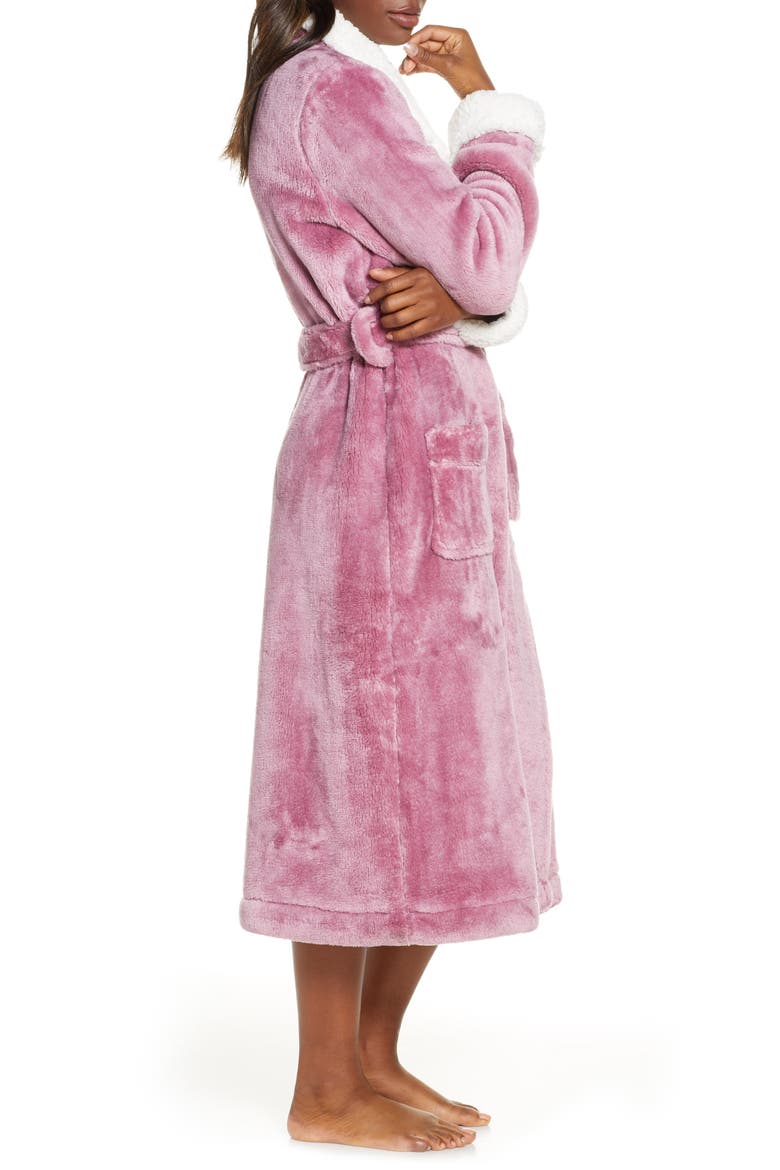 Frosted Plush Robe, Alternate, color, PURPLE VICTORIA