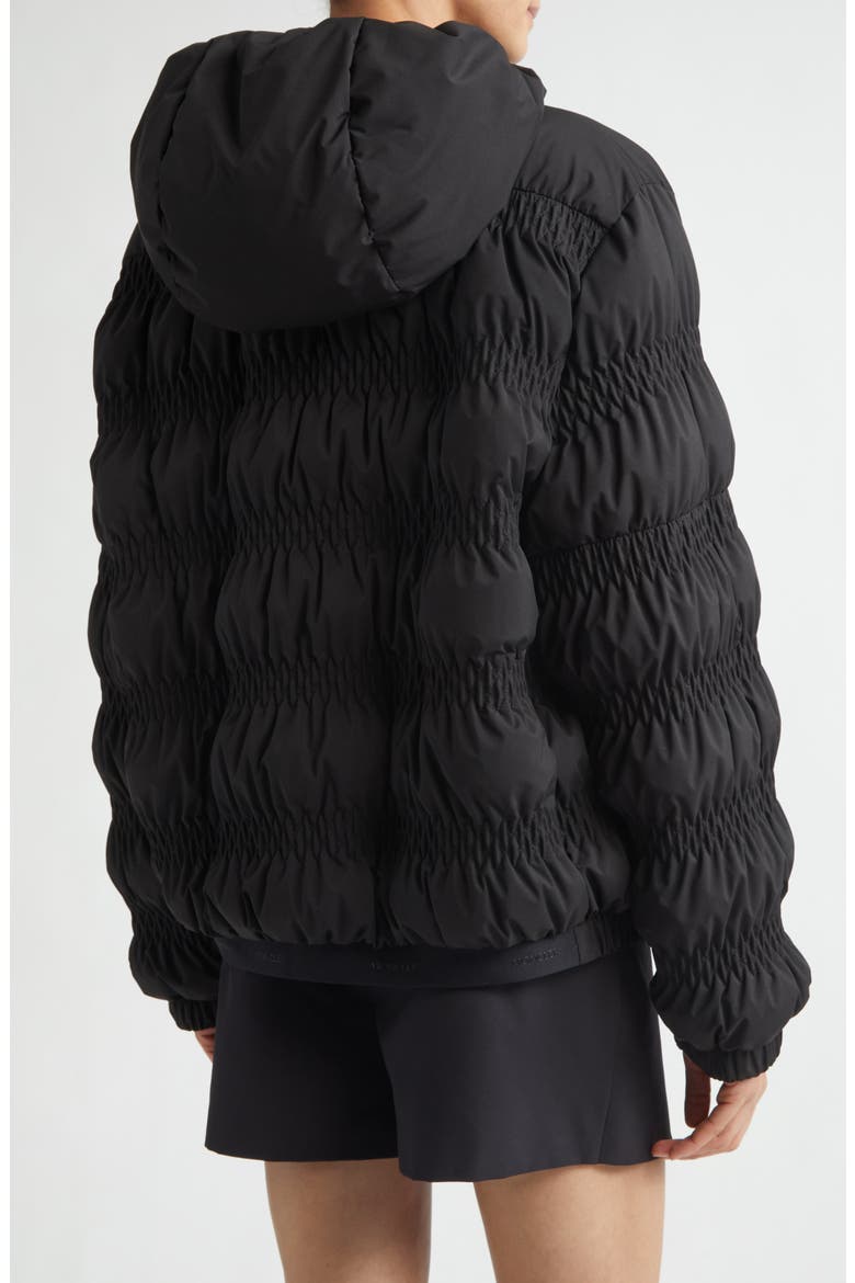 Noyer Gathered Quilted Down Jacket, Alternate, color, BLACK