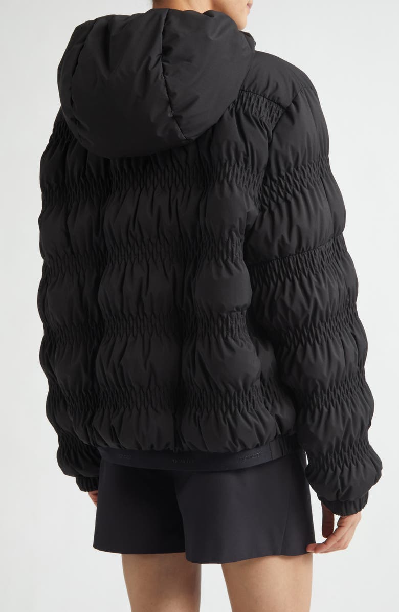 Moncler Noyer Gathered Quilted Down Jacket, Alternate, color, Black