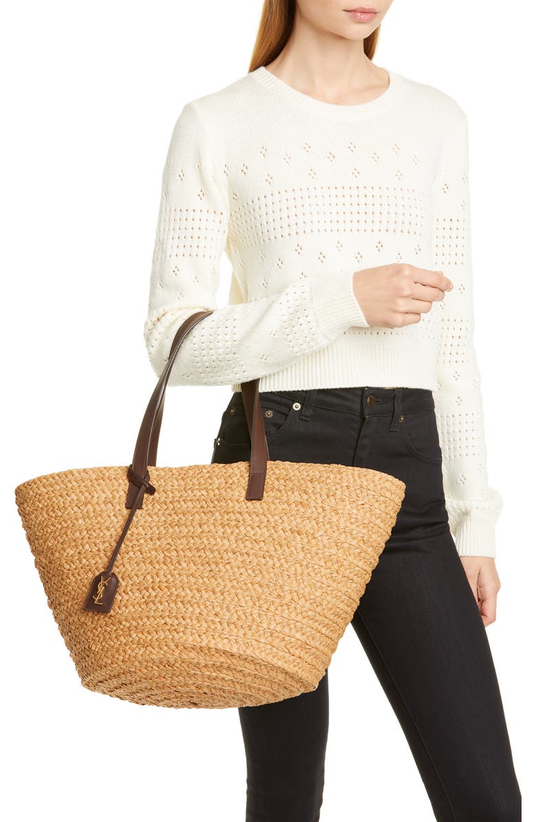 Saint Laurent Panier Basket Tote, Alternate, color,