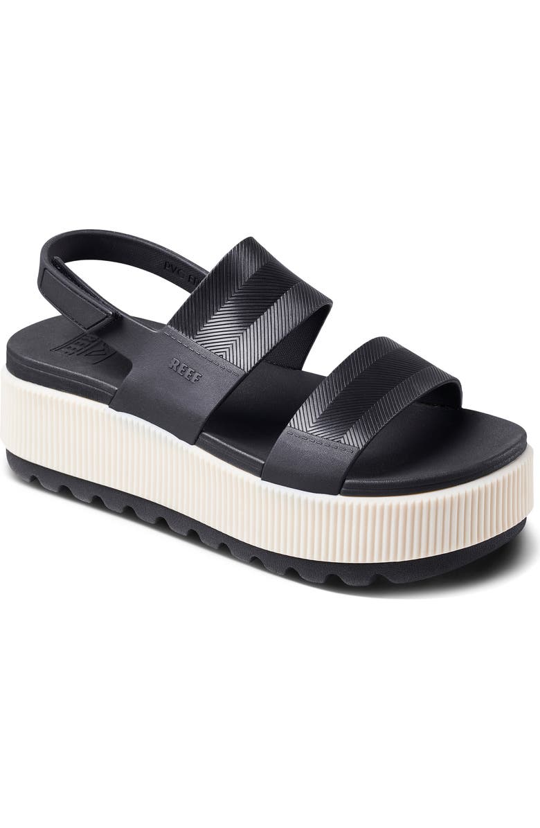 Reef Water Vista Platform Slingback Sandal, Main, color, Black Vintage