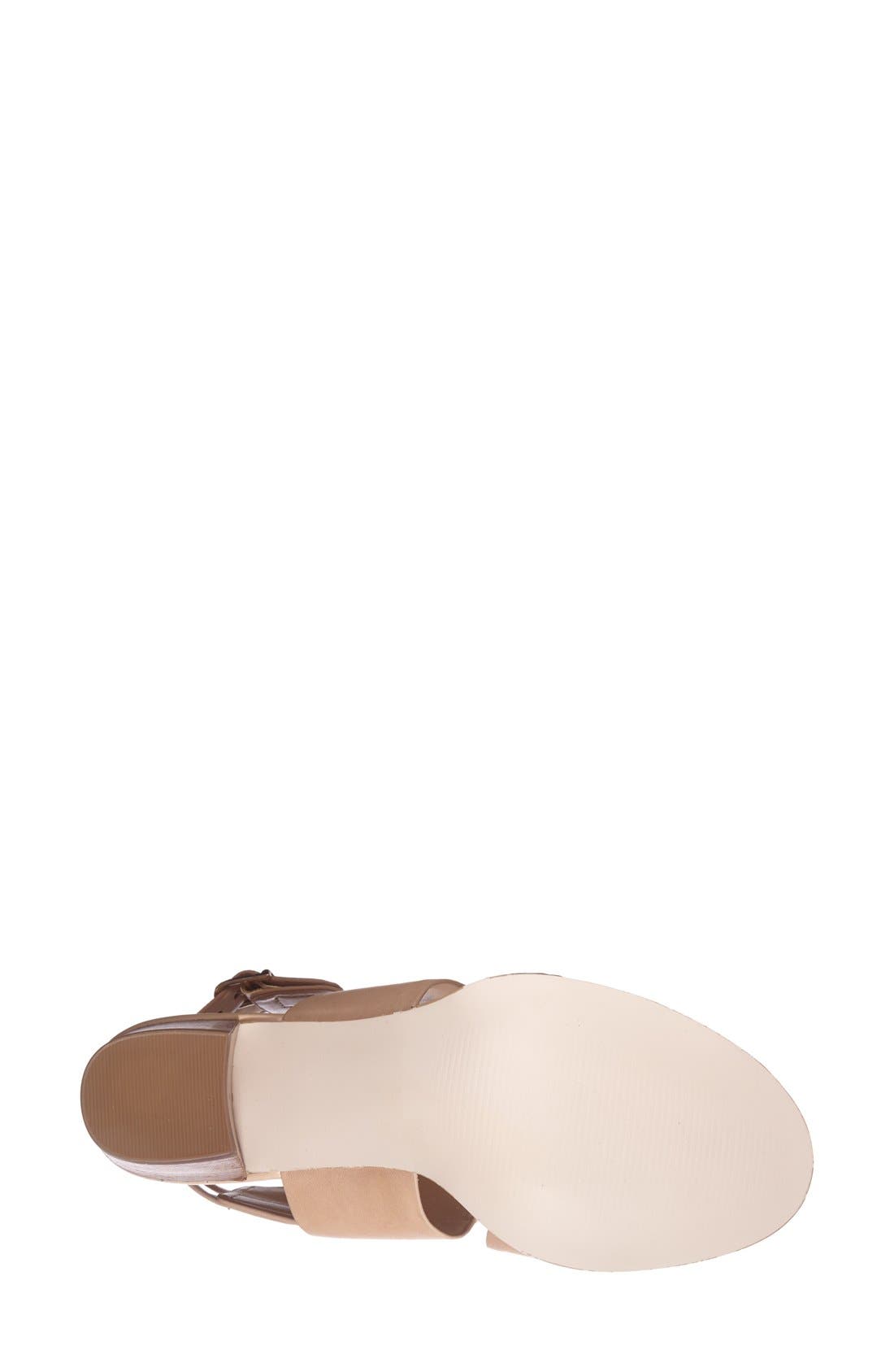'Jubilee' Cutout Leather Sandal, Alternate, color, NUDE
