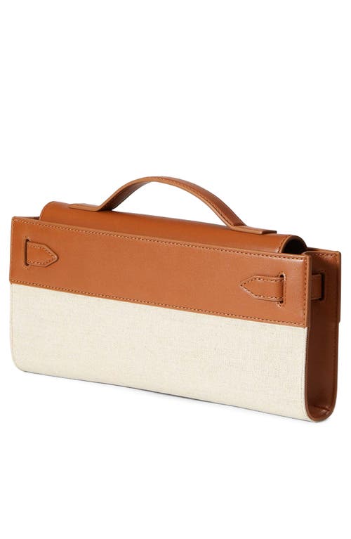 Veronica Beard Dash Clutch In Natural Hazel