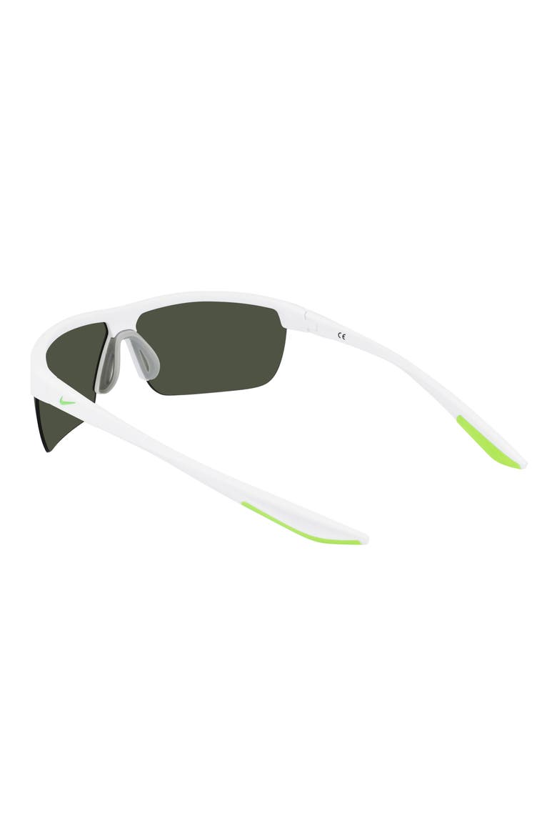 71mm Nike Tempest Performance Sunglasses, Alternate, color, MATTE WHITE/GREY/GREEN