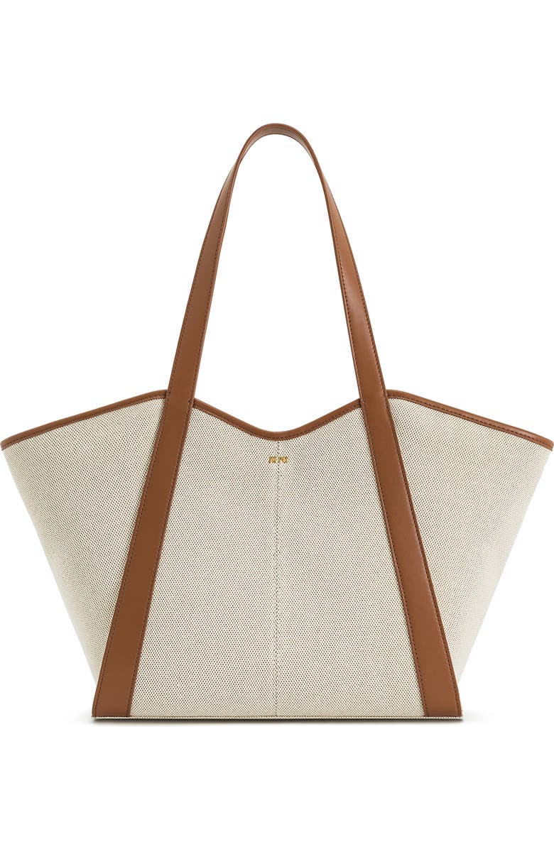 JW PEI Large Kiana Canvas Tote, Main, color, Brown Canvas