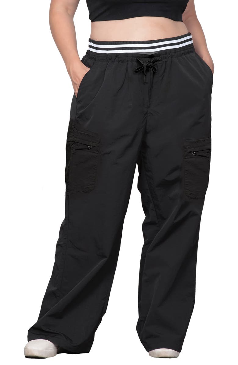 Standards & Practices Wide Leg Cargo Pants, Main, color, Black