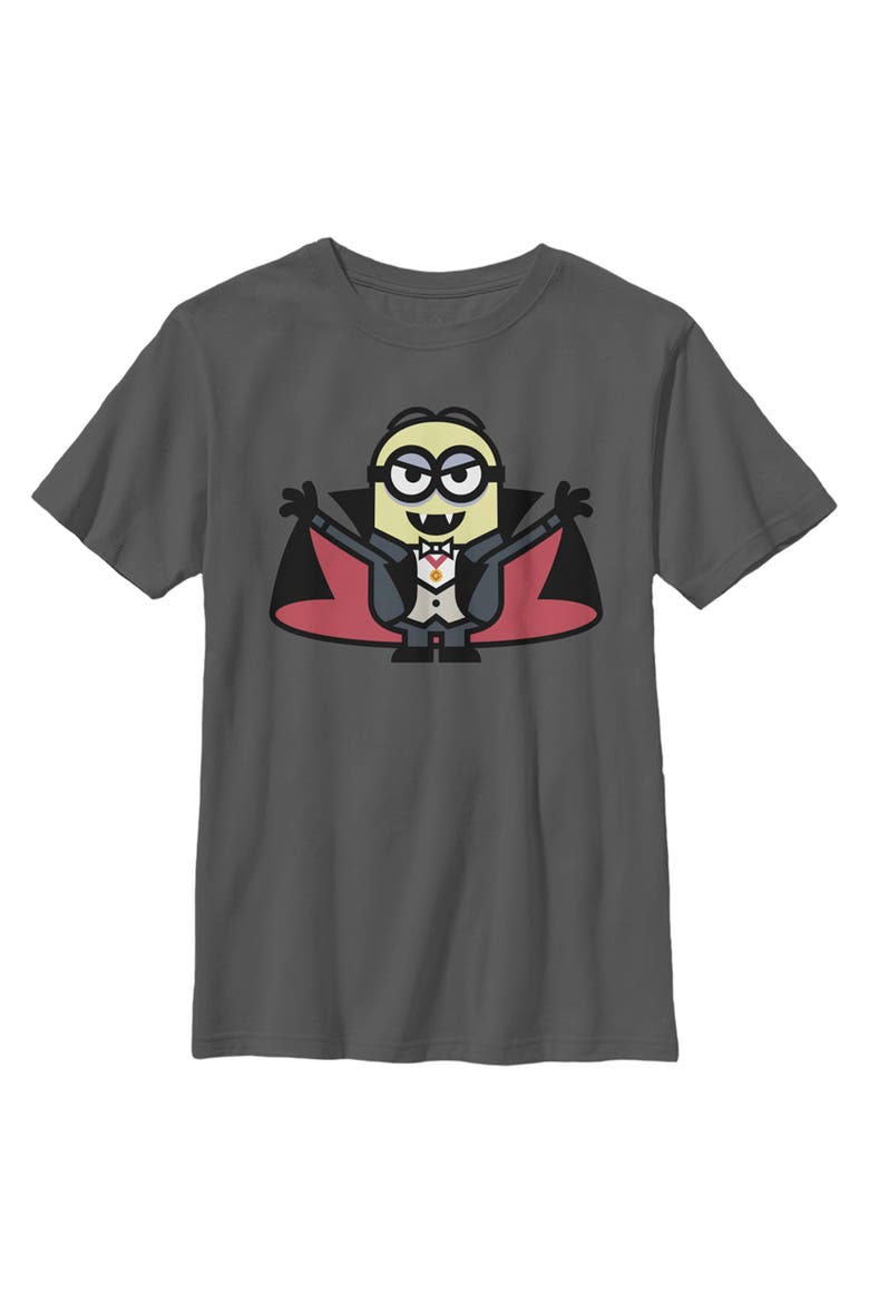 Boy's Despicable Me Minions Dracula  Graphic T-Shirt, Main, color, Charcoal