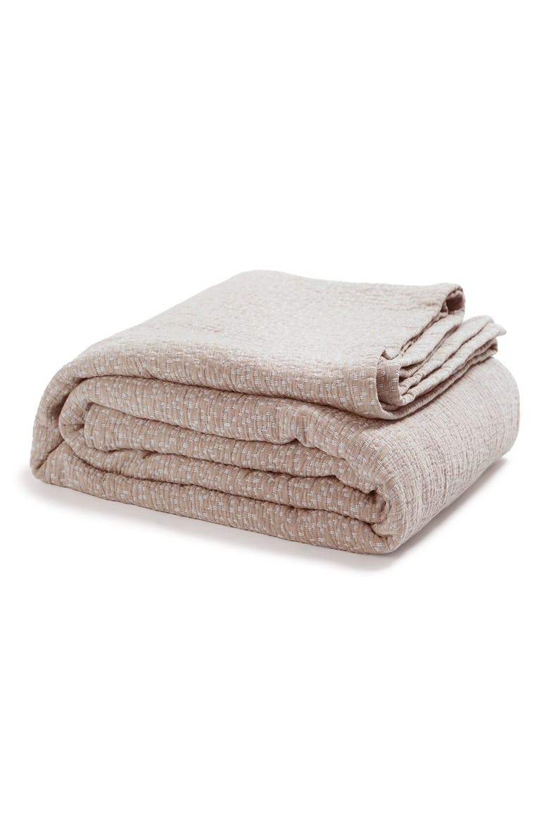 Malibu Matelassé Blanket, Main, color, WASHED TERRA COTTA