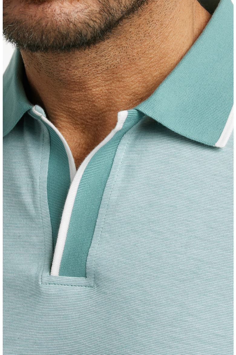 Hemingway Cotton & Silk Polo, Alternate, color, BEACH GLASS