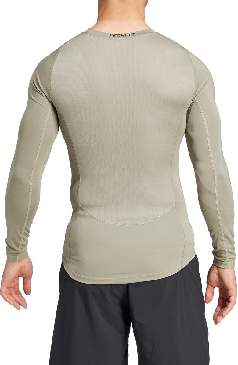 adidas Techfit AEROREADY Long Sleeve Training T-Shirt, Alternate, color, 
