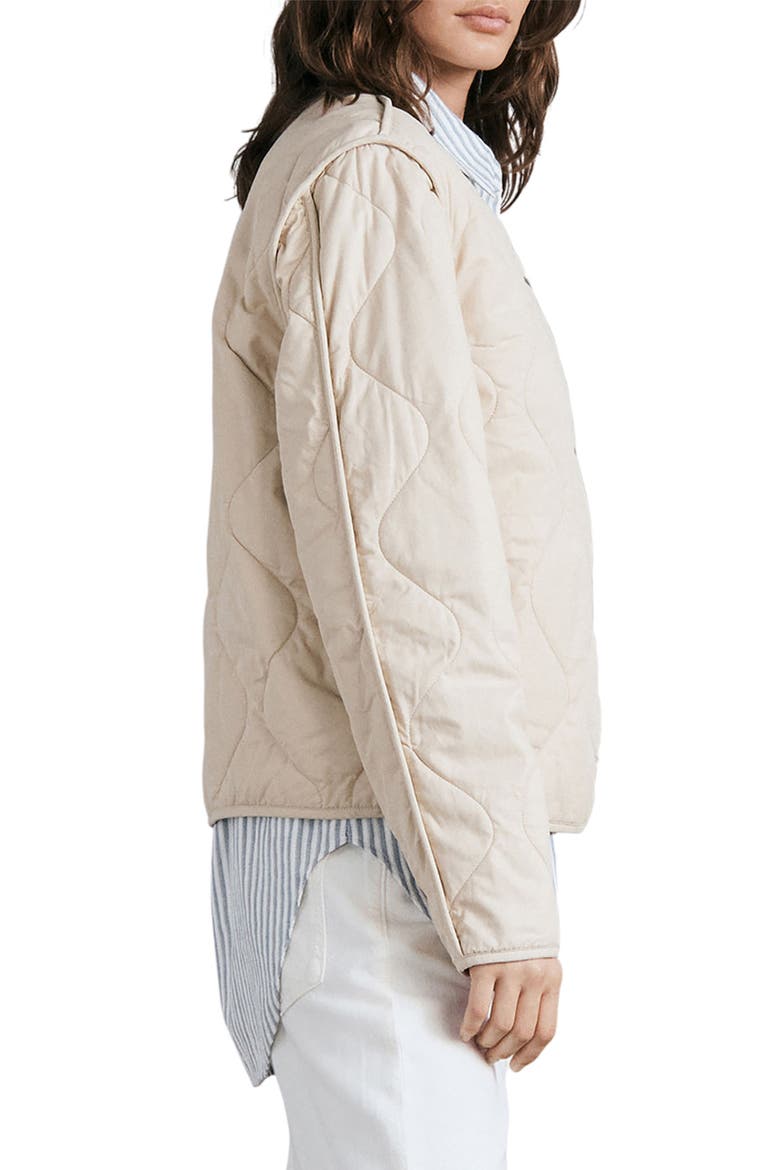 Remi Quilted Jacket, Alternate, color, WHITCREAM