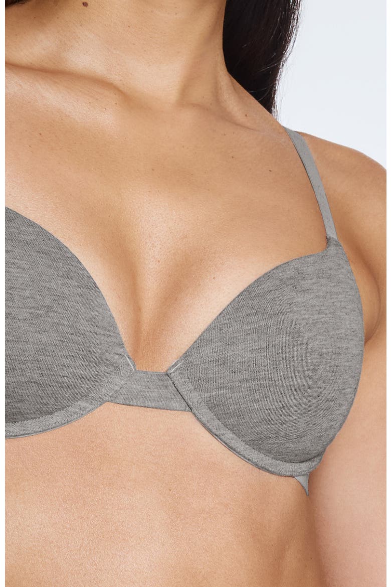 Supima® Cotton Lift Up Bra, Alternate, color, Heather Grey