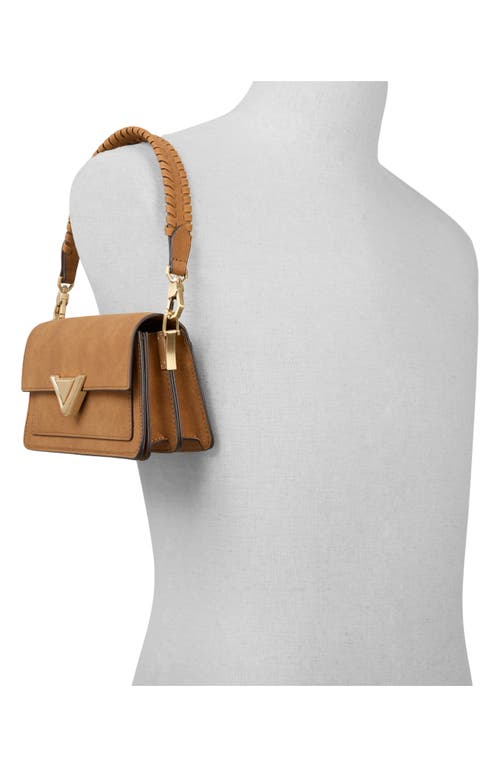 Aldo Luxehandle Faux Leather Shoulder Bag In Brown