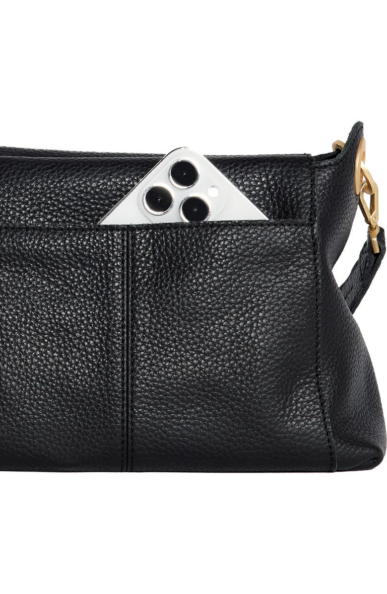 HAMMITT Bryant Medium Shoulder Bag, Alternate, color, Black/ Brushed Gold Red Zip