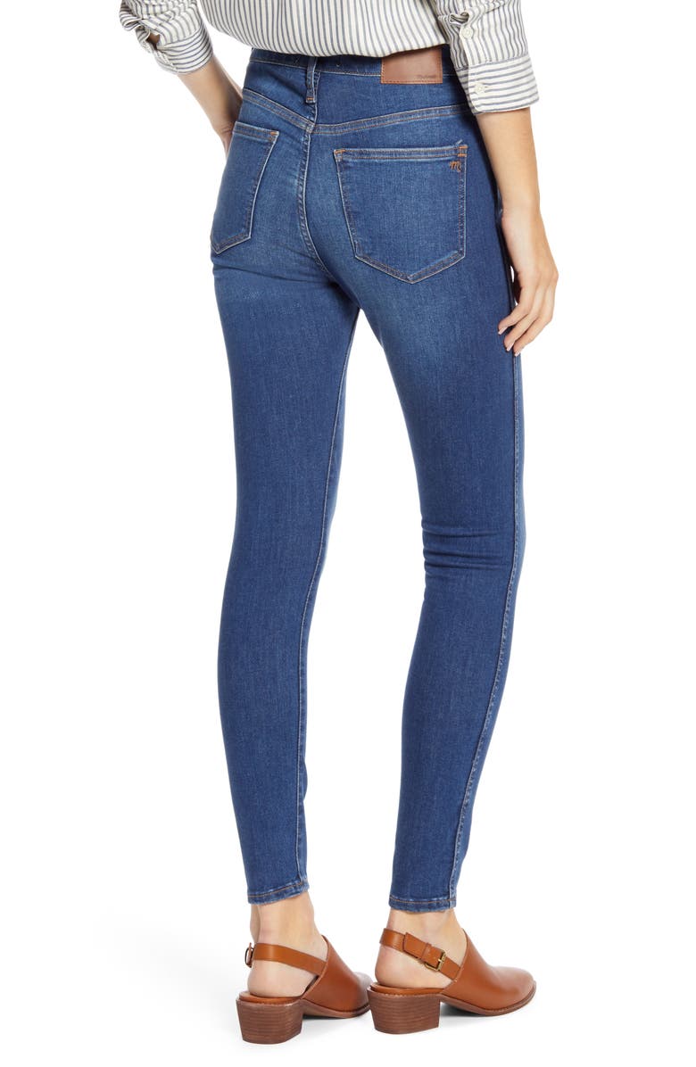 Madewell High Rise Button Front Skinny Jeans, Alternate, color,