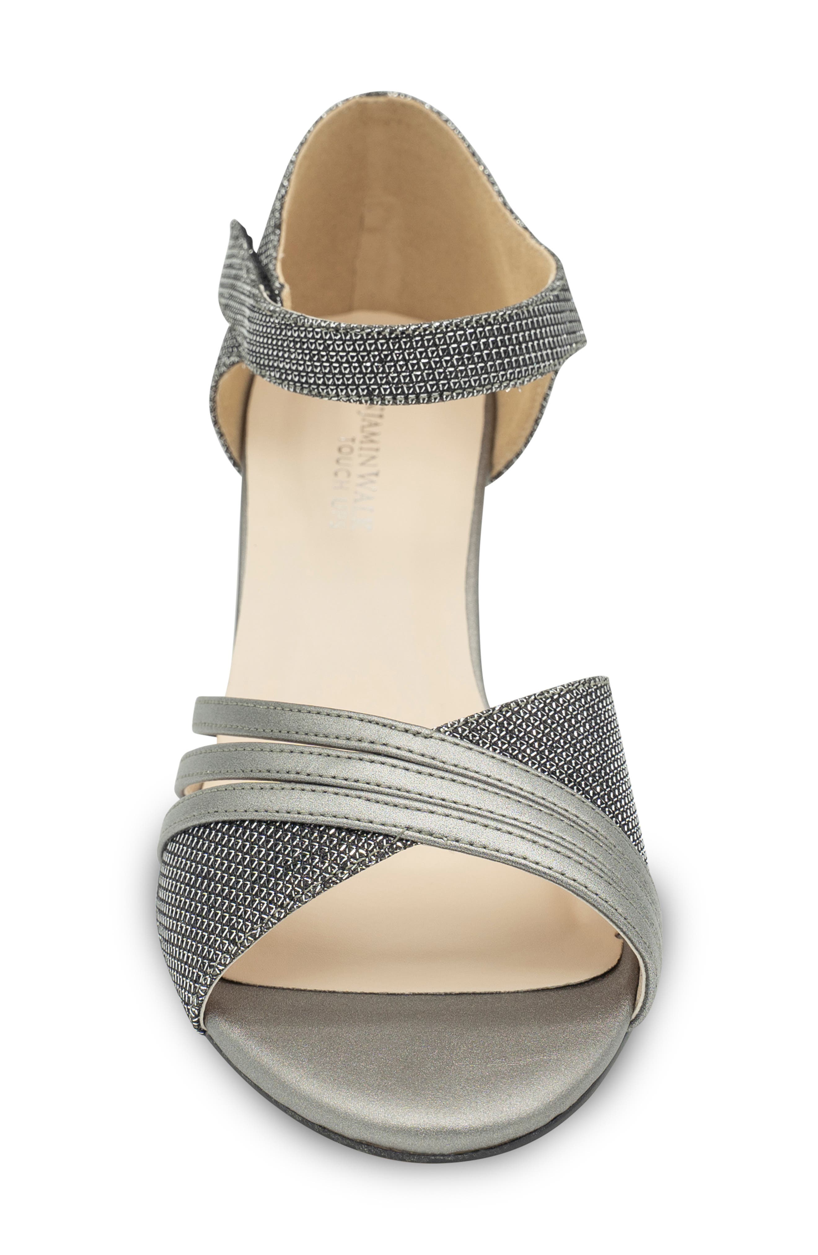 Touch Ups Champagne Ankle Strap Sandal, Alternate, color, Pewter