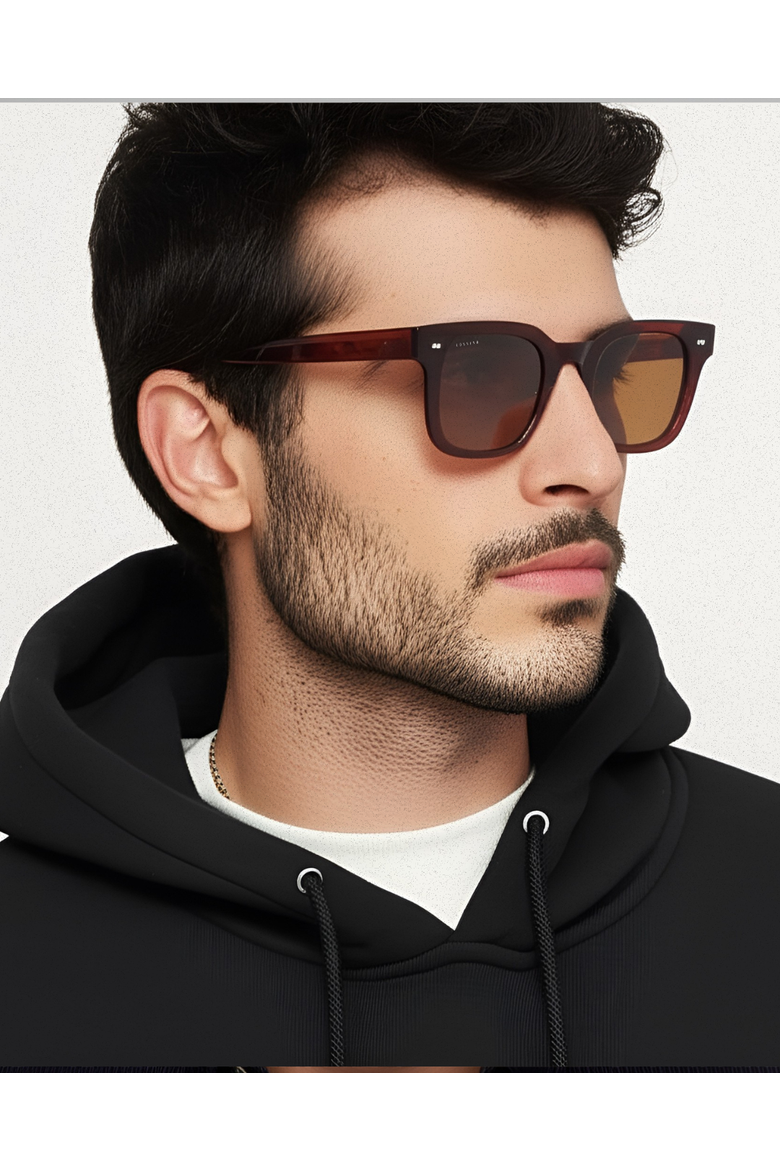 Cuadra 46mm Square Acetate Sunglasses, Alternate, color, Brown