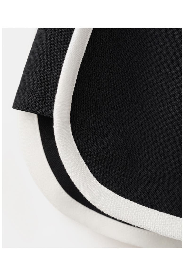 Piped Pull-On Woven Shorts, Alternate, color, BLACK