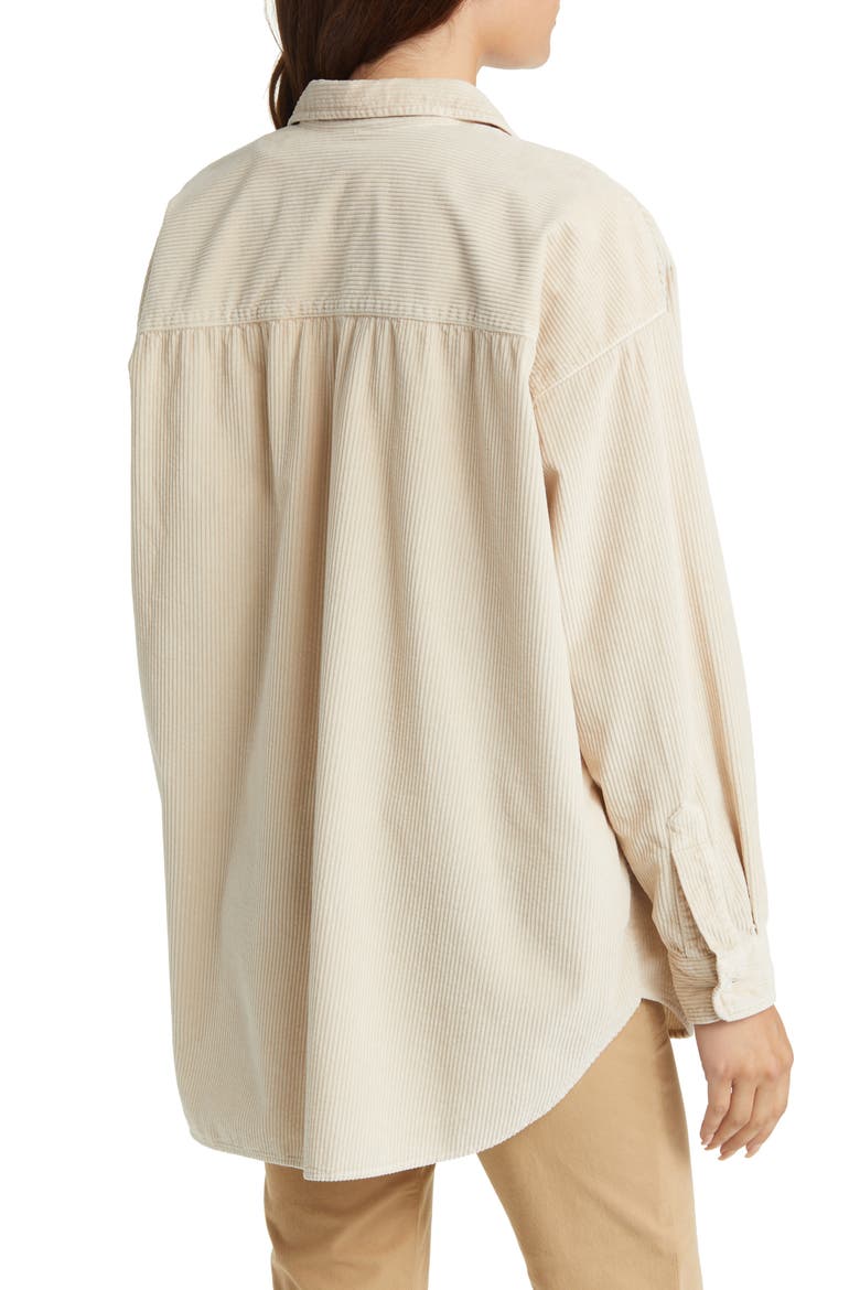 Shirley Oversize Button-Up Shirt, Alternate, color, VINTAGE WHITE