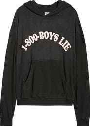 BOYS LIE 1-800 Logo High Pile Fleece Hoodie