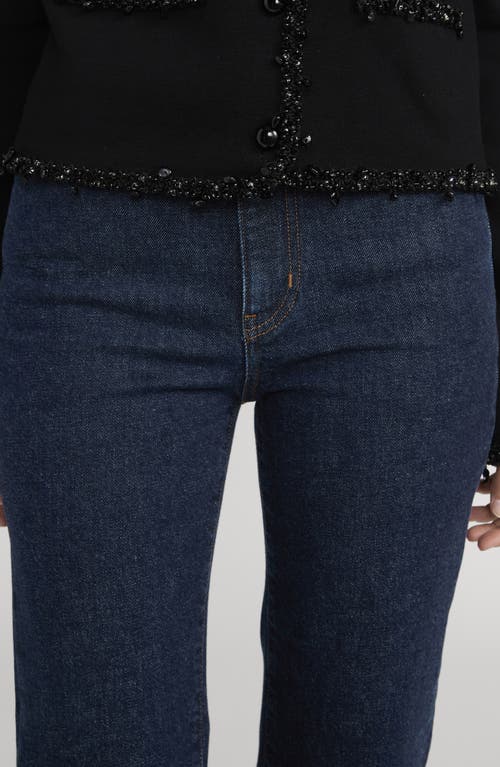 Frame The Pixie Arrow High Waist Bootcut Jeans In Blue