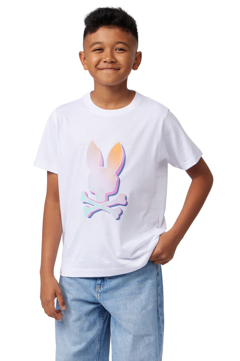 Kids' Palm Springs Cotton Graphic T-Shirt, Alternate, color, WHITE