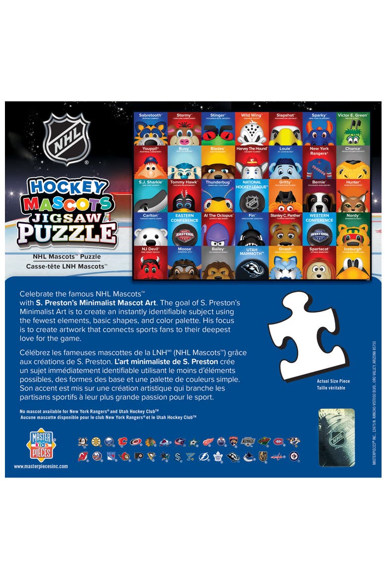 NHL Mascots 100 Piece Jigsaw Puzzle, Alternate, color, Multicolor