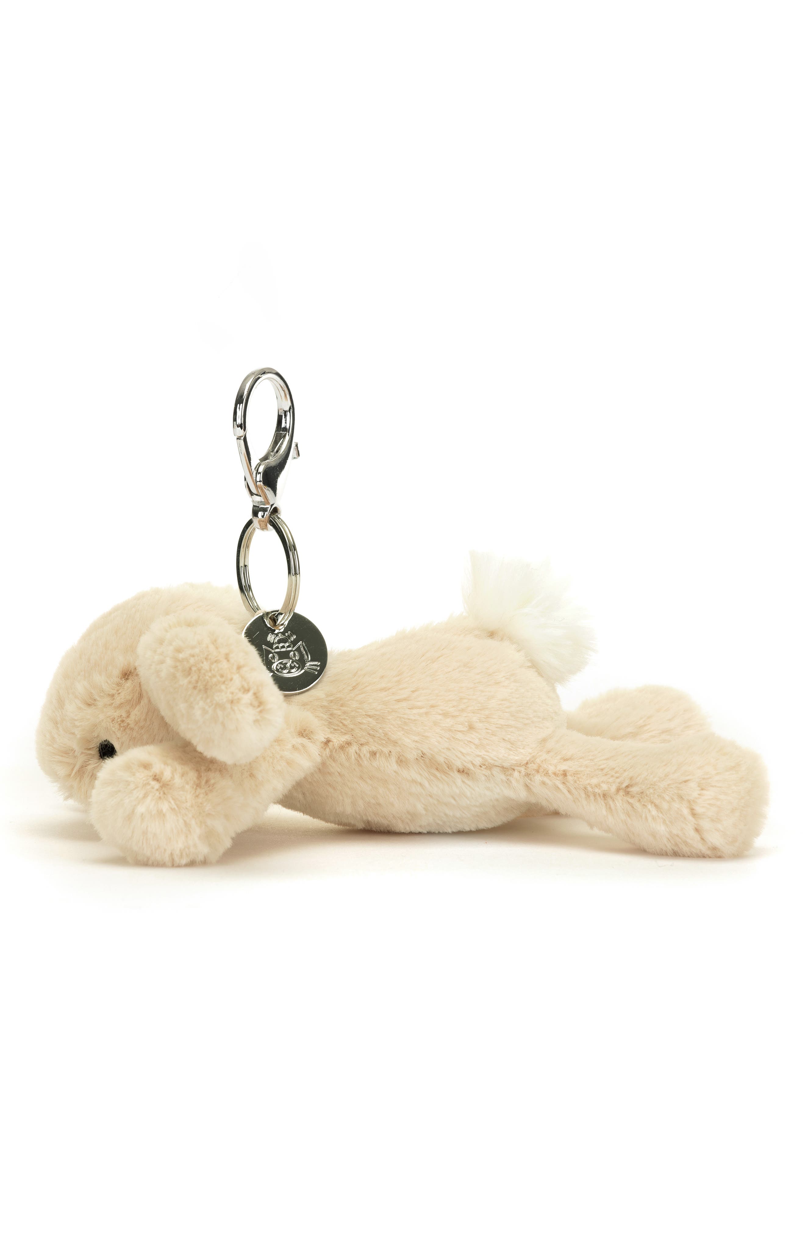 Smudge Rabbit Bag Charm, Alternate, color, BEIGE