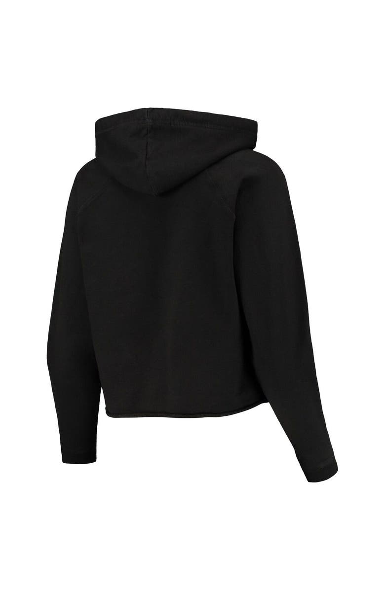 Retro Brand Women's Original Retro Brand Black Army Black Knights Vault Vintage Cropped Pullover Raglan Hoodie, Alternate, color,