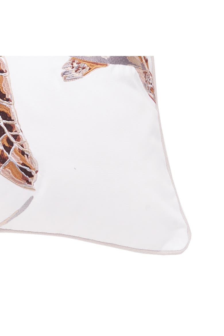 Sea Turtle Neutrals Pillow, Alternate, color, Orange