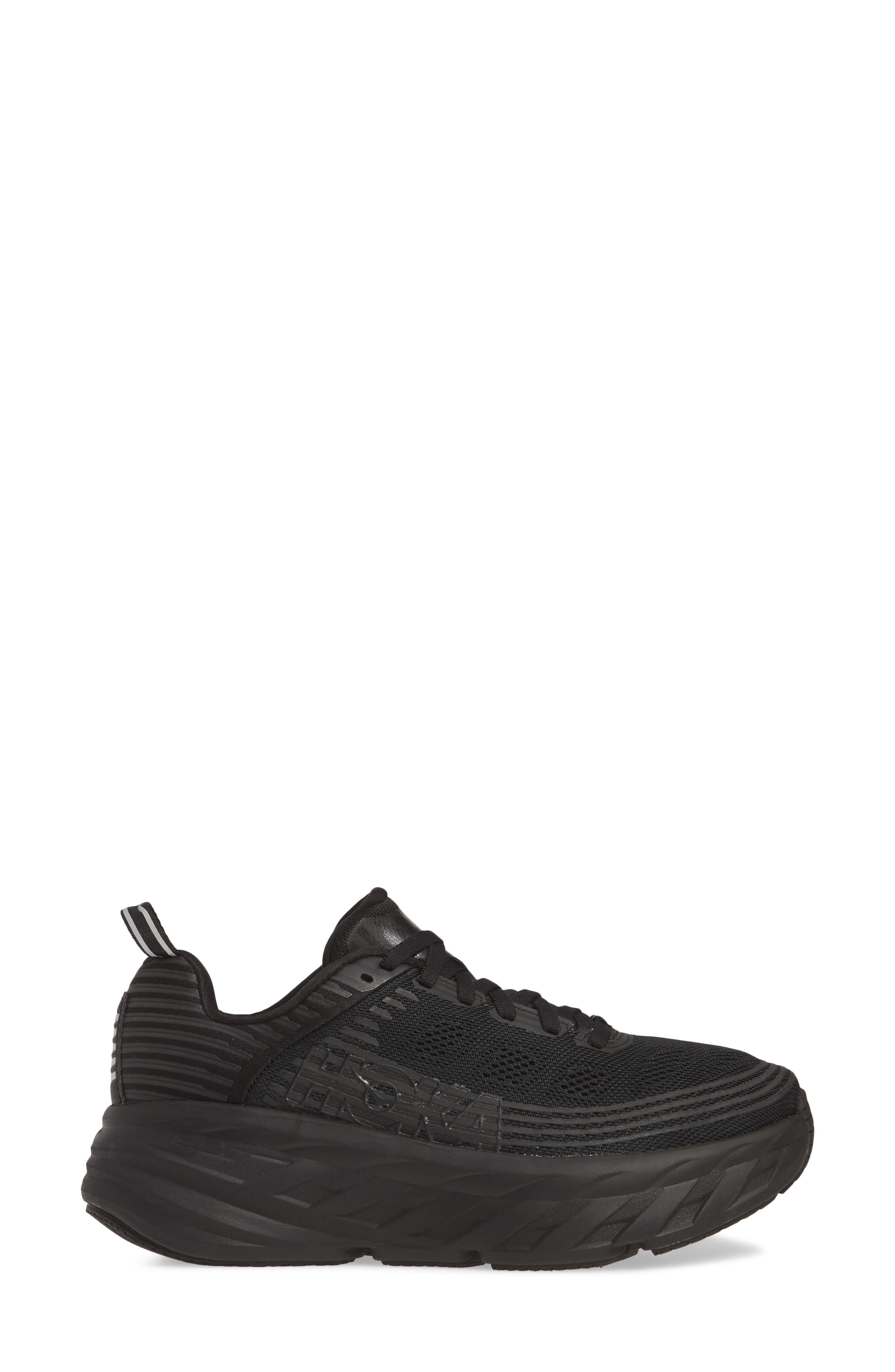 Bondi 6 Running Shoe, Alternate, color, BLACK/ BLACK
