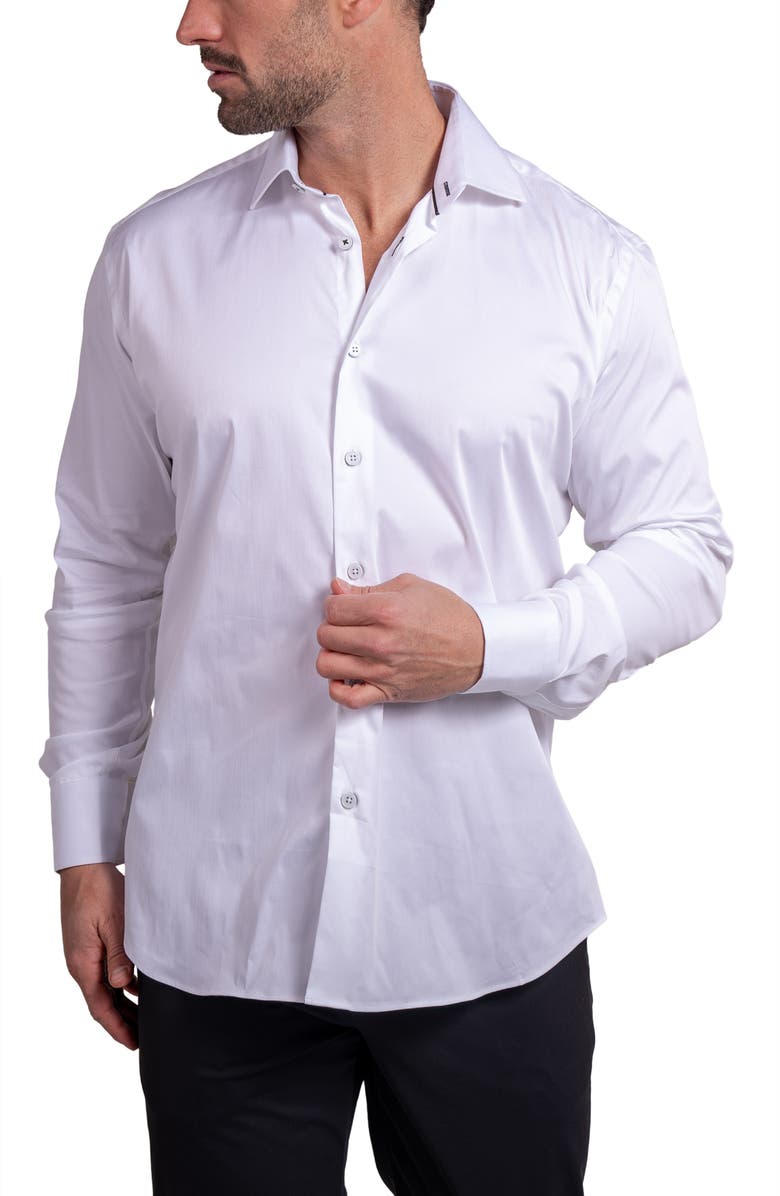 Maceoo Blacklabel Softstretch Ascension Button-Up Shirt, Alternate, color, White
