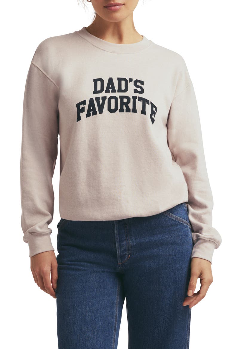 Dad's Favorite Sweatshirt, Main, color, HEATHER OATMEAL