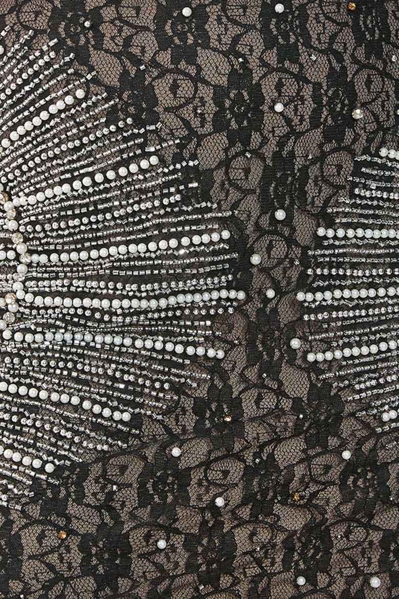 Embellished Sequin Mini Skirt, Alternate, color, Black