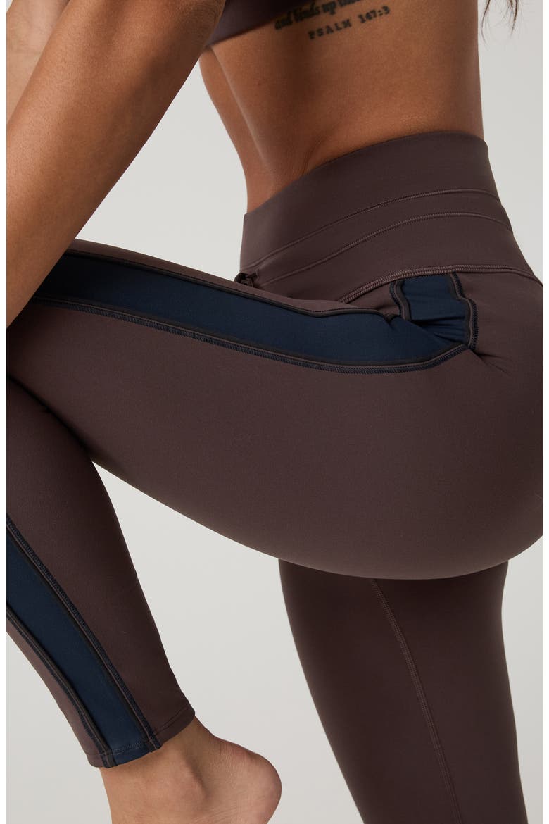 Daily Track High Waist 7/8 Leggings, Alternate, color, FRENCH ROAST