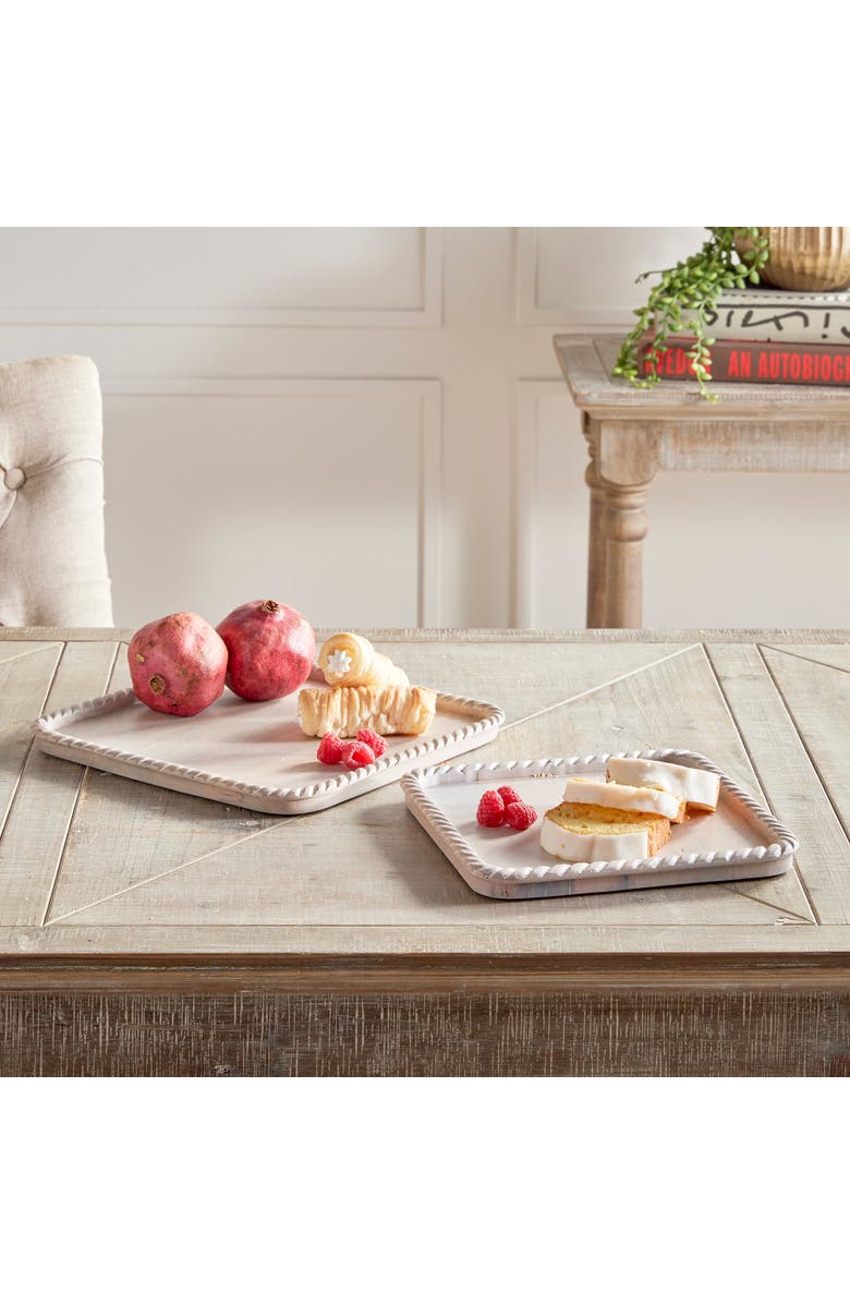Napa Home & Garden Langley Square Trays Set of 2, Alternate, color, White